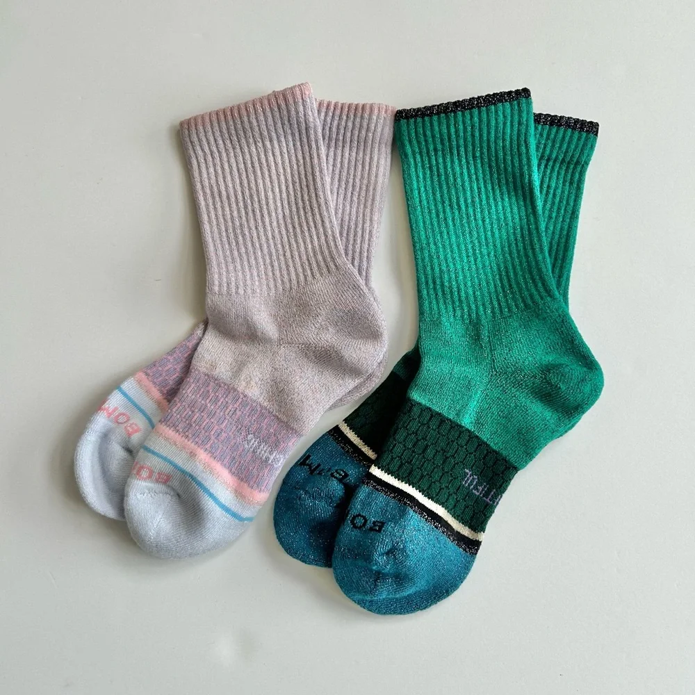 Wicked x Bombas New 2 pair Calf Socks Small Youth Lavender Green